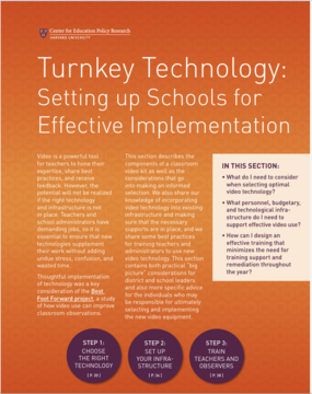 Turnkey Technology: Recommendations for Setting up Schools for Effective Technology Implementation