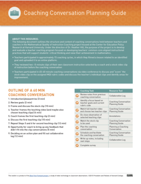 Coaching Conversation Planning Guide