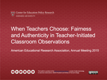 Fairness and Authenticity in Teacher-Initiated Classroom Observations