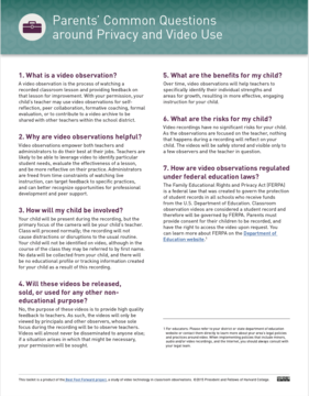 Common Questions Around Privacy and Video Use: Parents