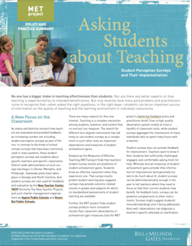 Asking students about teaching