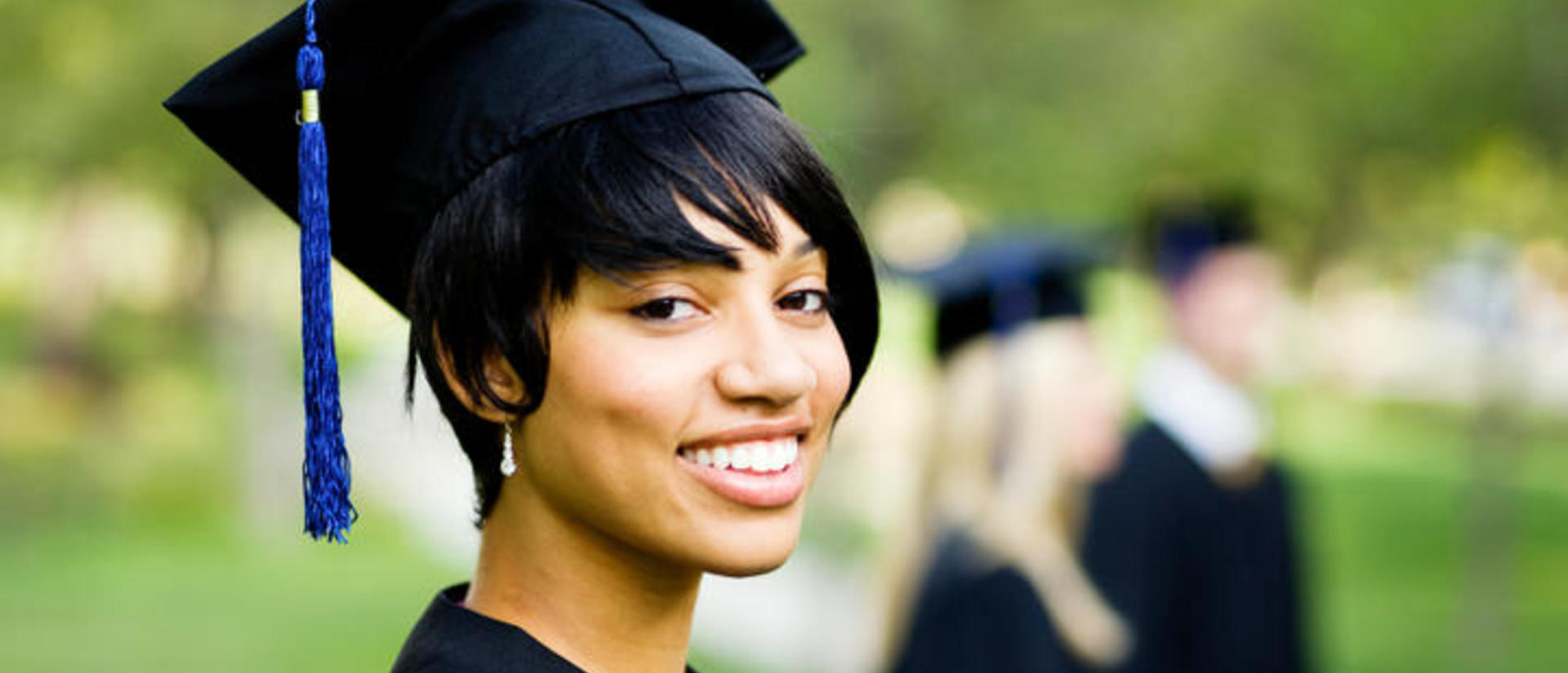 A student graduating college