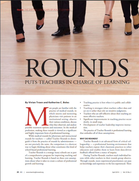 front cover of the resource Teacher Rounds: A Video-Based Process for Professional Learning